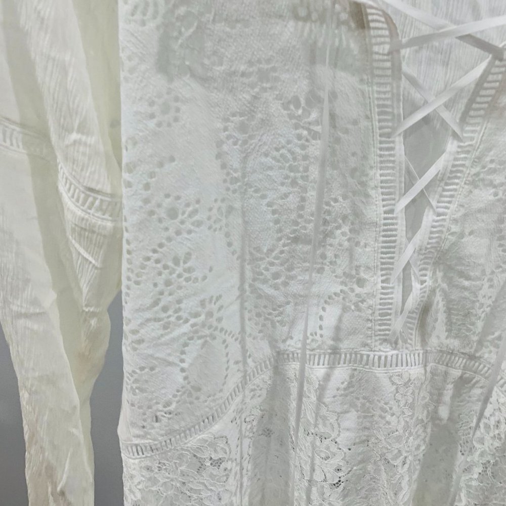For Love And Lemons Laced Long Sleeve Tunic Cover Up Size Small - Picture 10 of 13